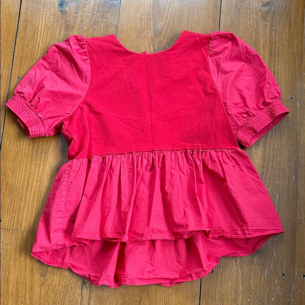 Maeve by Anthropologie red blouse size large